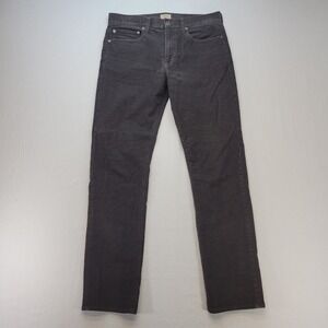 J.Crew 770 Corduroy Pants Mens 31x30 Charcoal Gray Straight Fit Cotton Stretch
